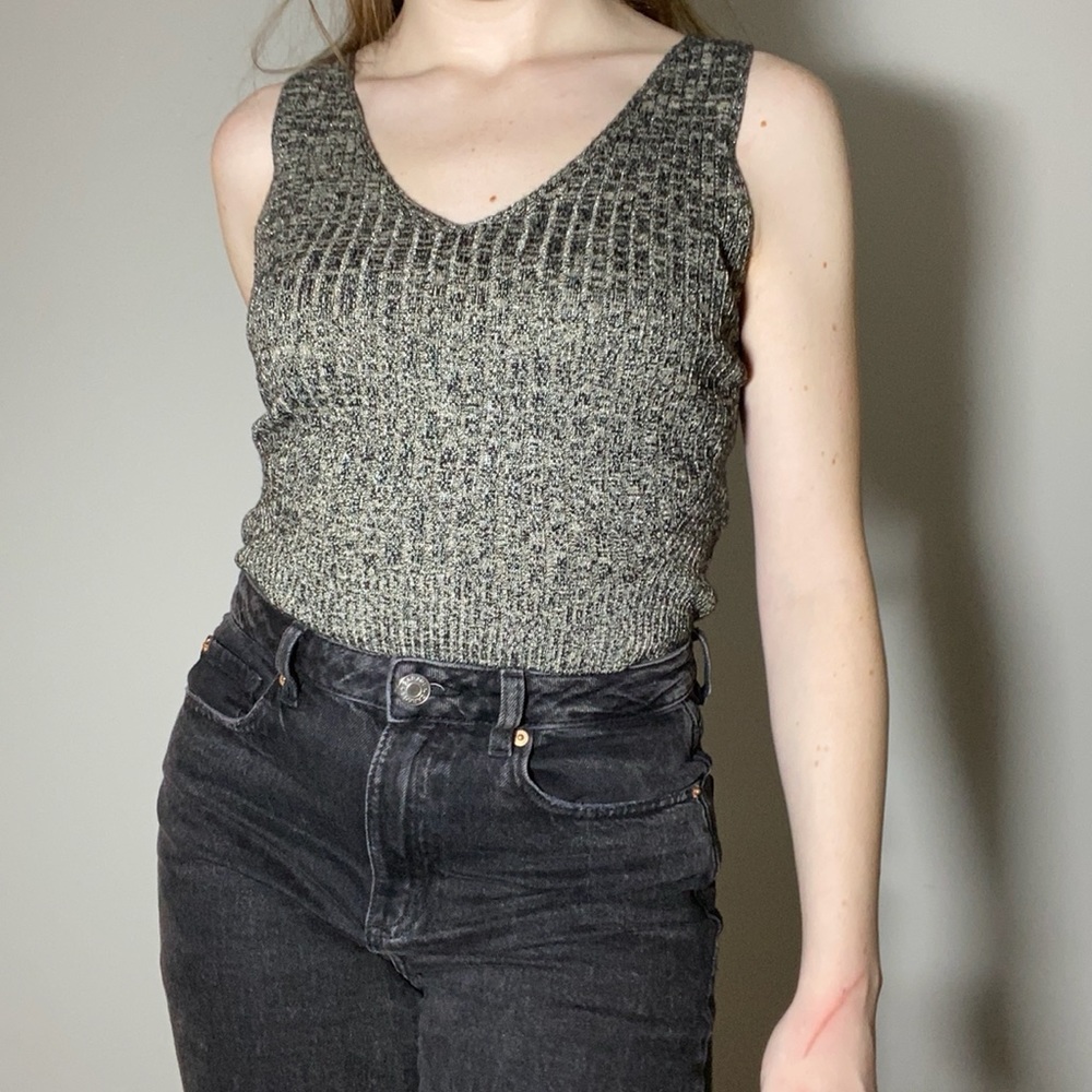 Silver Wide-Strapped Tank